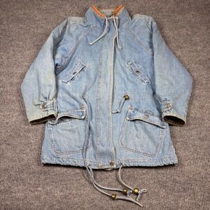 Vintage Forenza Jack Women's M Blue Denim Light Wash Lined Chore Barn‎ 90s